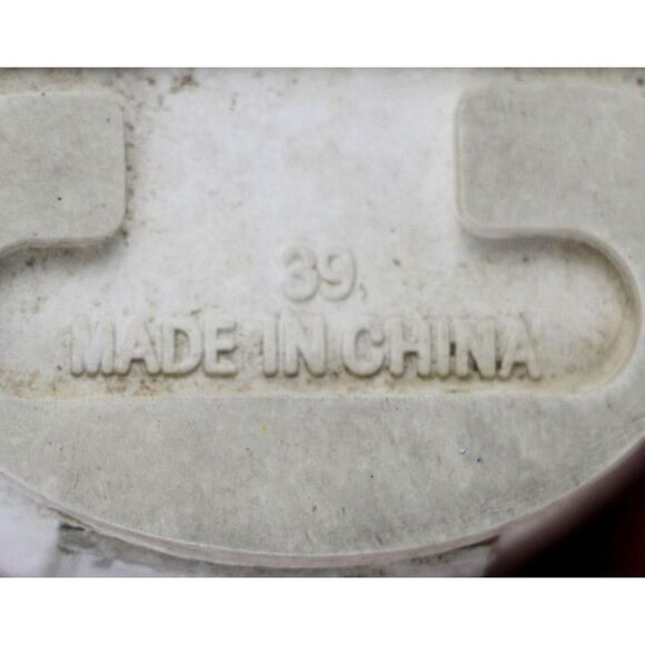 Opening Ceremony BURGUNDY VELOUR COMFORTABLE LOAFER ROUND TOE WEDGE SHOES Sz 39 - Picture 8 of 10